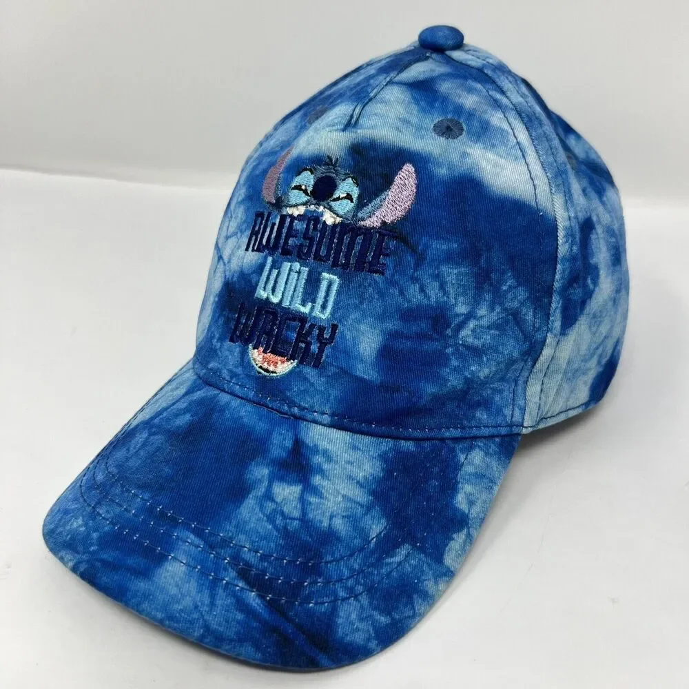 Disney Parks Stitch Awesome Wild Wacky Acid Wash Baseball Hat Cap for Youth